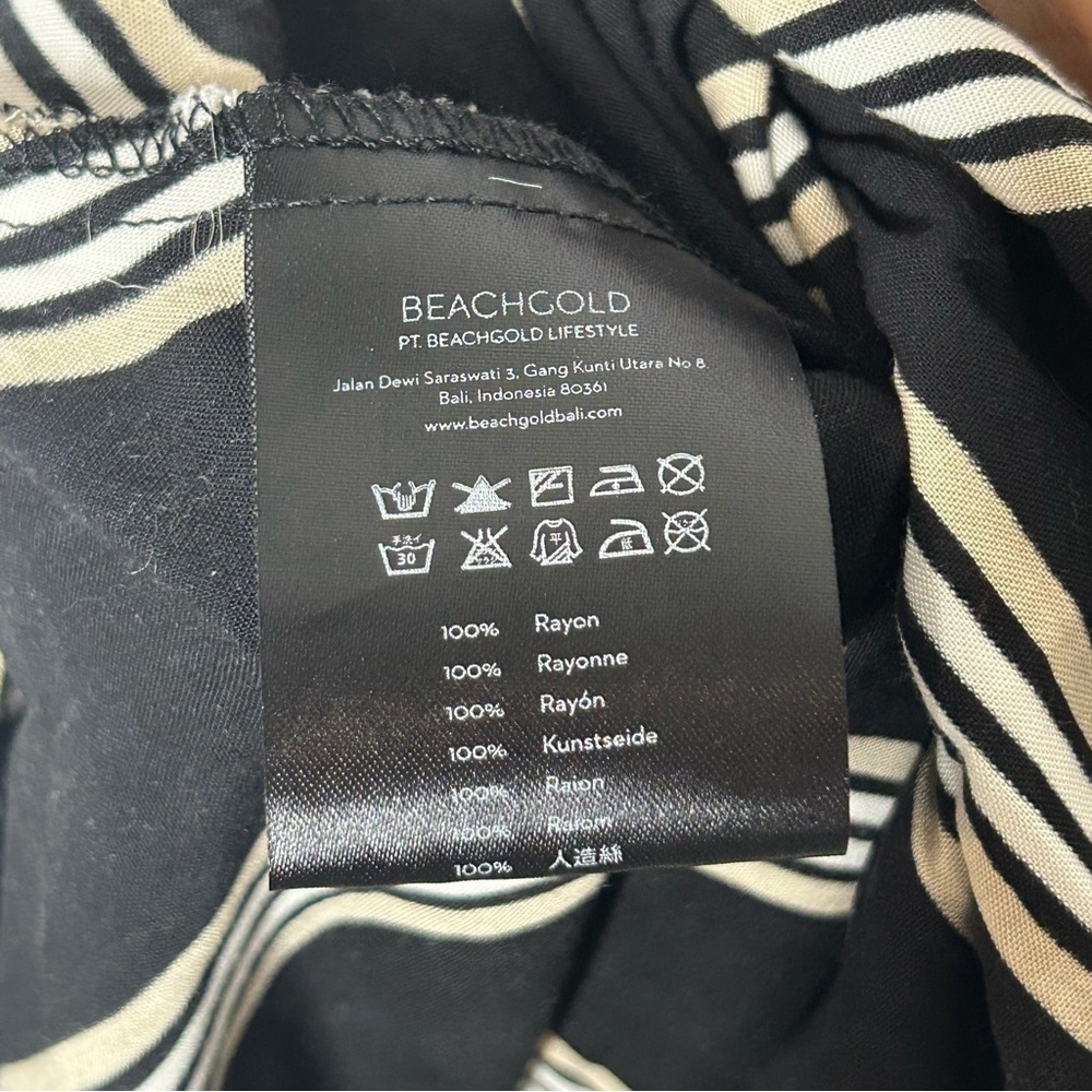 BEACHGOLD Striped V-Neck Ruffle Hem Mini Dress - Picture 11 of 15